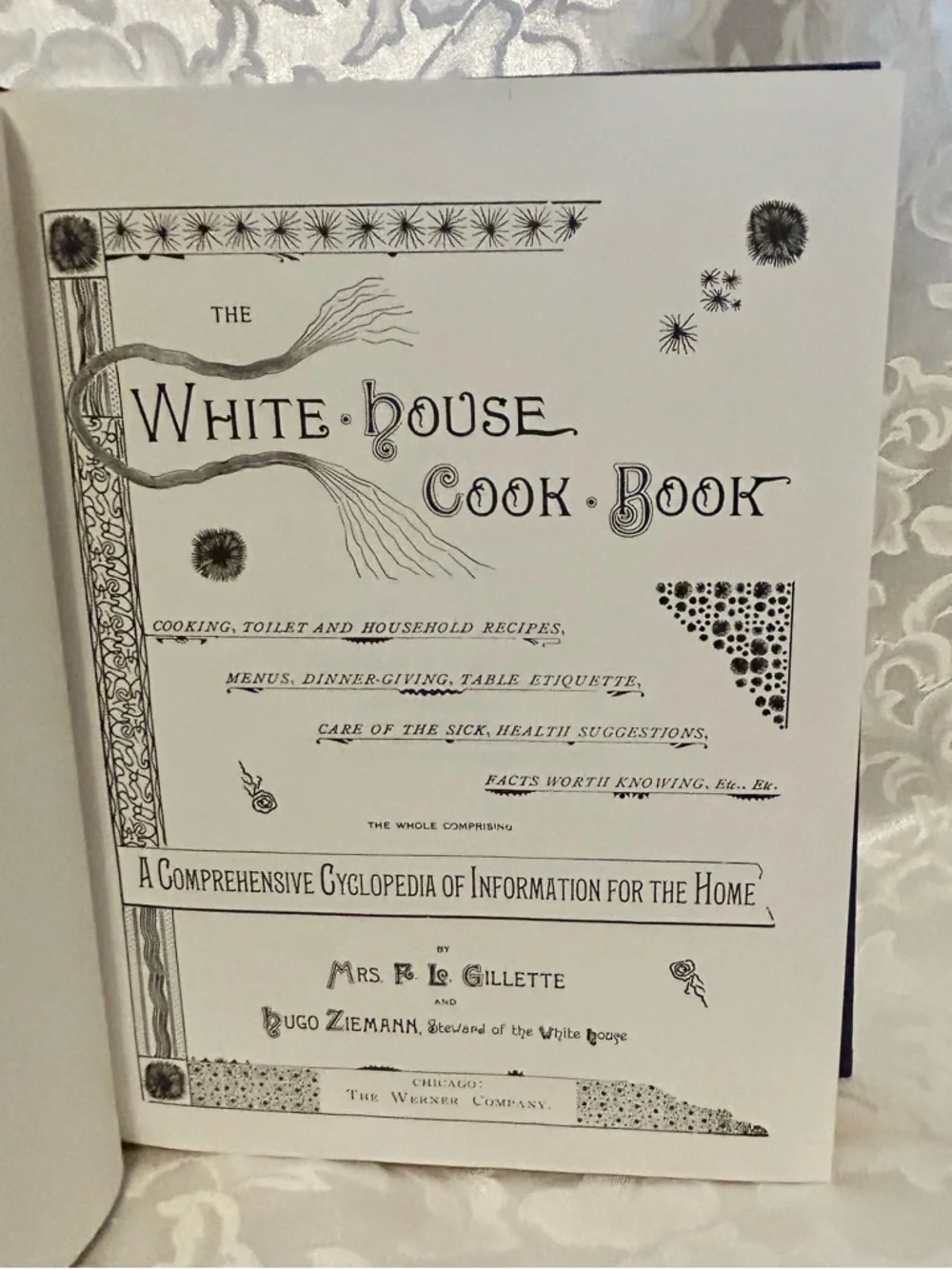Vintage 1999 The Original White House Cook Book, Copyright 1887